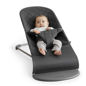 BabyBjorn BLISS šūpuļkrēsls mazuļiem 0-13kg krāsa Anthracite, COTTON Classic Quilt