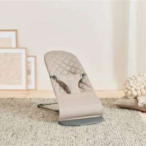 BabyBjorn BLISS šūpuļkrēsls mazuļiem 0-13kg krāsa Sand Grey, COTTON Classic Quilt