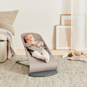 BabyBjorn BLISS šūpuļkrēsls mazuļiem 0-13kg krāsa Sand Grey, COTTON Classic Quilt