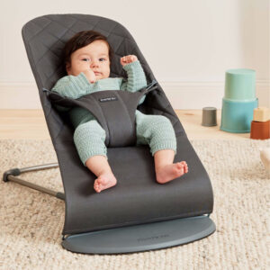 BabyBjorn BLISS šūpuļkrēsls mazuļiem 0-13kg krāsa Anthracite, COTTON Classic Quilt