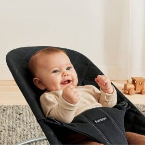 BabyBjorn BLISS šūpuļkrēsls mazuļiem 0-13kg krāsa Black, COTTON Classic Quilt