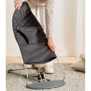 BabyBjorn BLISS šūpuļkrēsls mazuļiem 0-13kg krāsa Anthracite, COTTON Classic Quilt