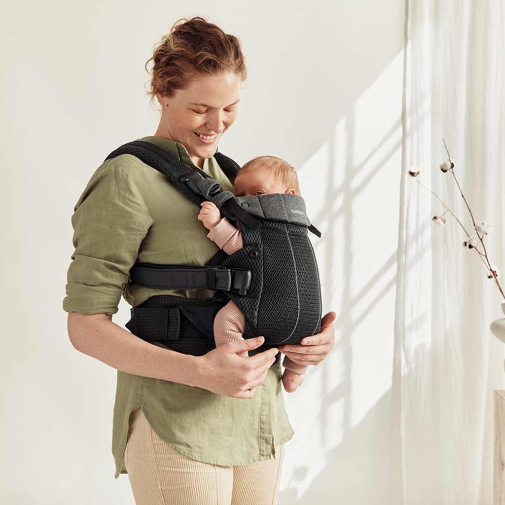 BabyBjorn Harmony ergosoma mazuļiem 0-3gadiem krāsa Black 3D MESH
