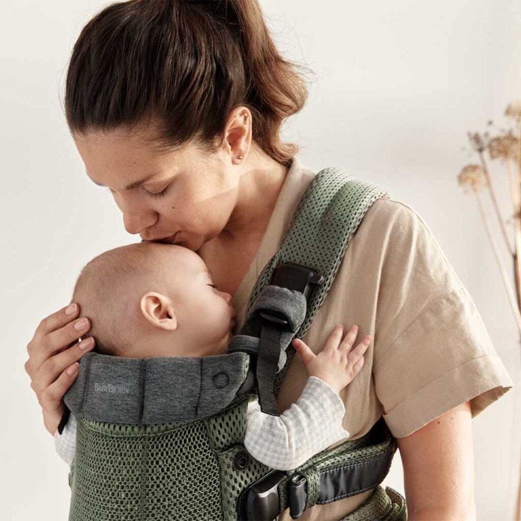 BabyBjorn Harmony ergosoma mazuļiem 0-3gadiem krāsa Dark Green 3D MESH