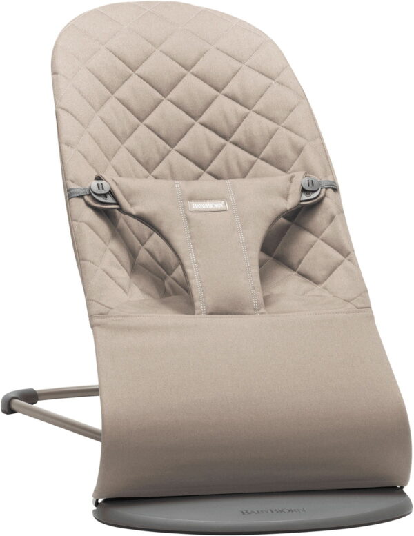 Autokreslini.lv | Balance Bliss mazuļu šūpuļkrēsls krāsa Sand Grey, COTTON Classic Quilt bilde #1