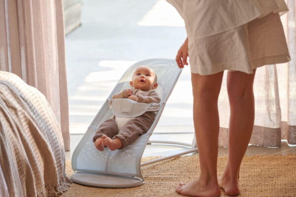 Autokreslini.lv | Babysitter Balance Soft šūpuļkrēsls mazuļiem krāsa Silver/White, MESH bilde #11