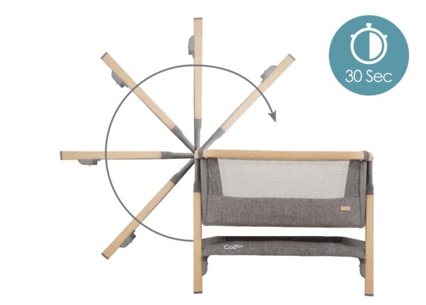 Autokreslini.lv | CoZee BEDSIDE mazuļu gultiņa krāsa OAK/CHARCOAL bilde #15