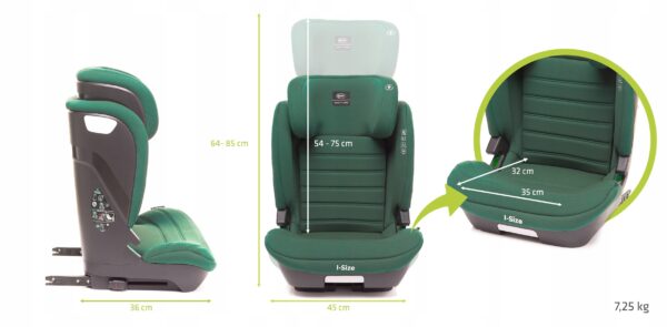 Autokreslini.lv | App-Fix autokrēsliņš 100-150cm krāsa Dark Green bilde #33
