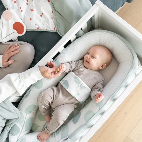 Autokreslini.lv | Baby Cocoon mazuļu ligzdiņa krāsa Leaves Aqua Green bilde #7
