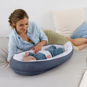 Doomoo Baby Cocoon mazuļu ligzdiņa krāsa Blue Grey Moon