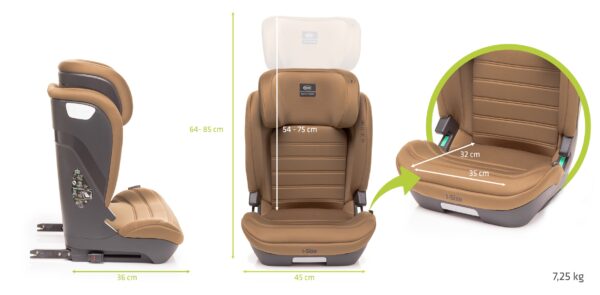 Autokreslini.lv | App-Fix autokrēsliņš 100-150cm krāsa Mokka bilde #23