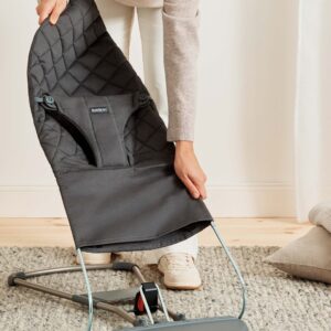 BabyBjorn Bouncer BLISS sēžamās daļas pārvalks krāsa Anthracite, Woven Classic quilt