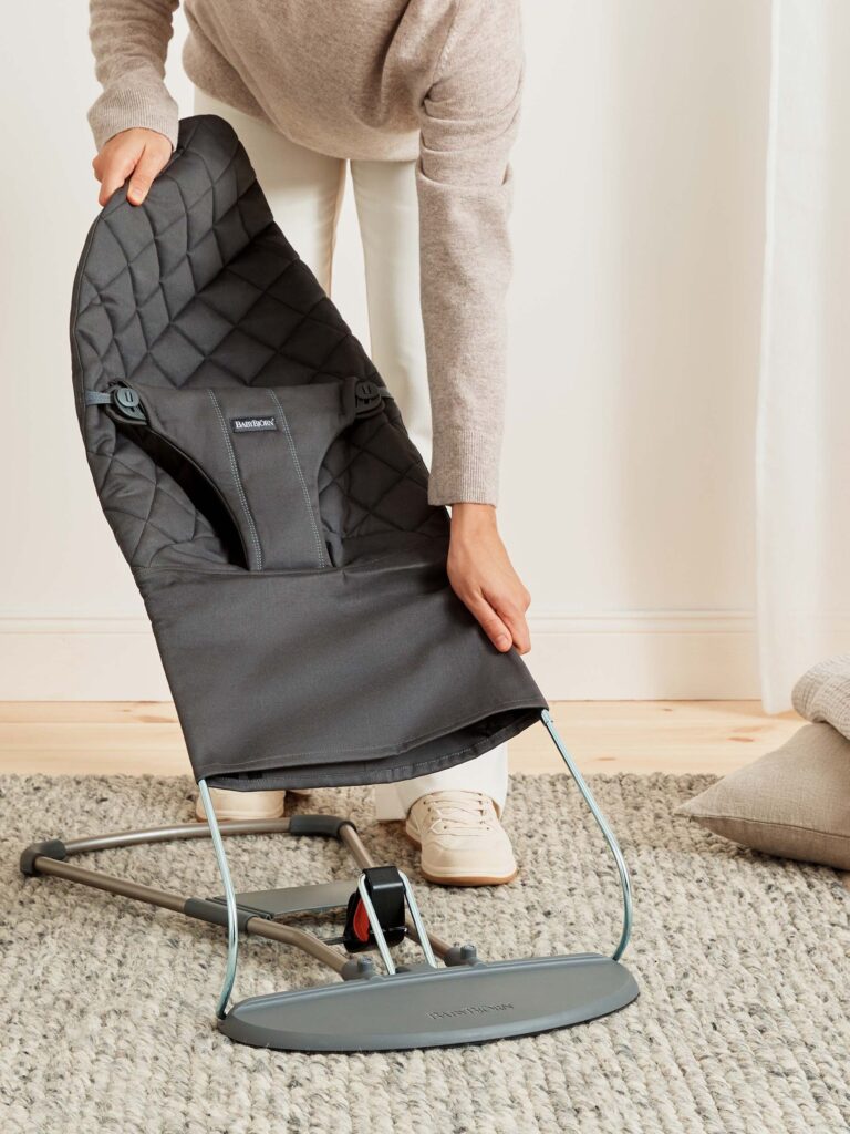 BabyBjorn Bouncer BLISS sēžamās daļas pārvalks krāsa Anthracite, Woven Classic quilt