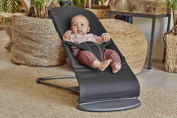 Autokreslini.lv | Balance Bliss mazuļu šūpuļkrēsls krāsa Charcoal Grey, 3D Jersey bilde #7