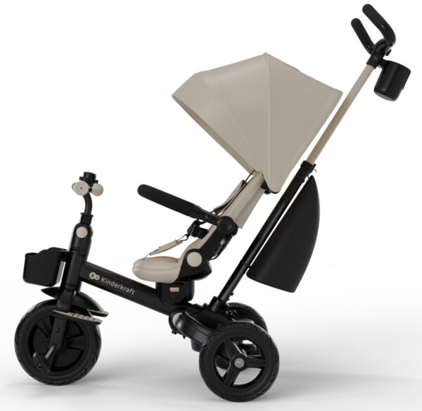 Autokreslini.lv | Aveo 2 Plus salokāms stumjamais trīsritenis bērniem krāsa Beige bilde #5