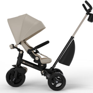 Kinderkraft Aveo 2 Plus salokāms stumjamais trīsritenis bērniem krāsa Beige