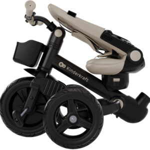 Kinderkraft Aveo 2 Plus salokāms stumjamais trīsritenis bērniem krāsa Beige
