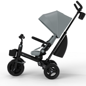 Kinderkraft Aveo 2 Plus salokāms stumjamais trīsritenis bērniem krāsa Grey