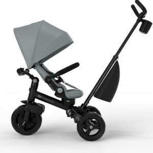 Kinderkraft Aveo 2 Plus salokāms stumjamais trīsritenis bērniem krāsa Grey