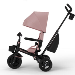 Kinderkraft Aveo 2 Plus salokāms stumjamais trīsritenis bērniem krāsa Pink