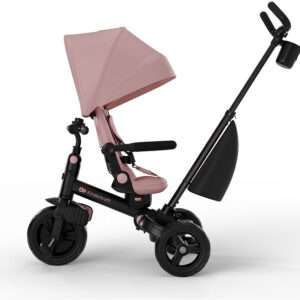 Kinderkraft Aveo 2 Plus salokāms stumjamais trīsritenis bērniem krāsa Pink