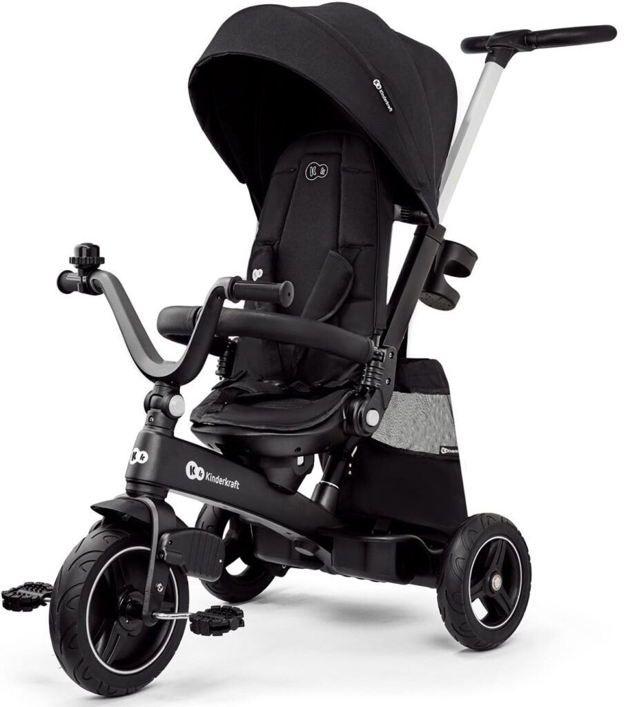 Kinderkraft Easytwist stumjamais trīsritenis bērniem 5in1 krāsa Black