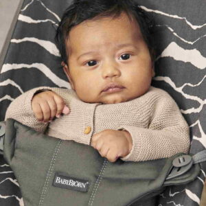 BabyBjorn BLISS šūpuļkrēsls mazuļiem 0-13kg krāsa LANDSCAPE ANTHRACITE, COTTON