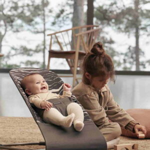 BabyBjorn BLISS šūpuļkrēsls mazuļiem 0-13kg krāsa LANDSCAPE ANTHRACITE, COTTON