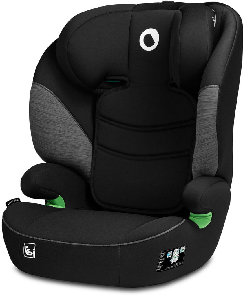 Lionelo Lars I-Size autokrēsliņš bērniem 100-150cm krāsa Black Grey