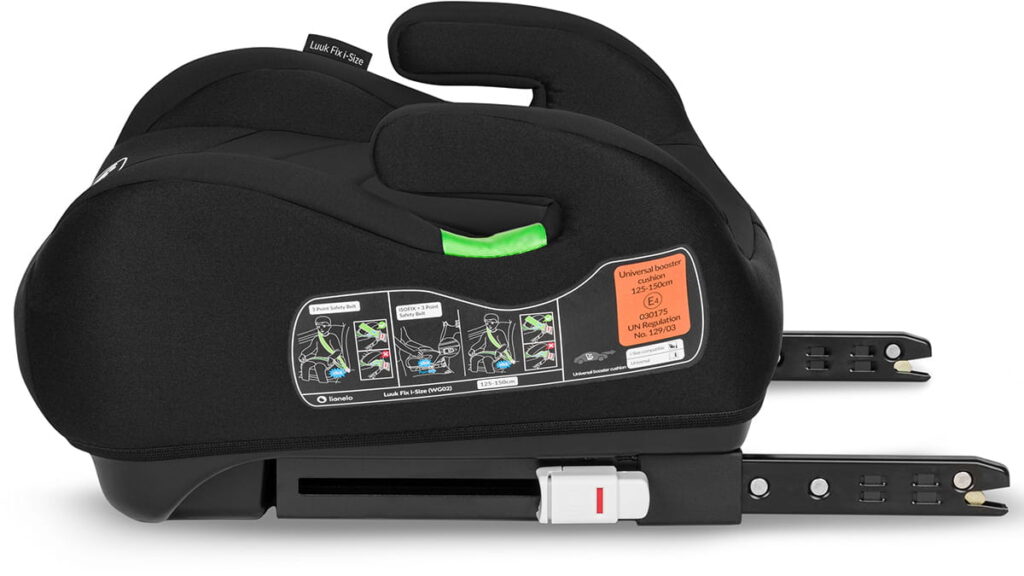 Lionelo Luuk Isofix I-Size auto paliktnis bērniem 125-150cm krāsa Black Carbon
