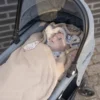 Lodger BUNKER bērnu guļammaiss fleece krāsa Folklore BEIGE