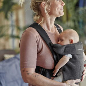 BabyBjorn MINI ergosoma mazuļiem 0-12mēn. krāsa Charcoal Grey 3D Jersey