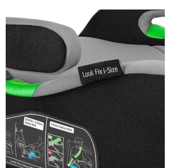 Autokreslini.lv | Luuk Isofix I-Size auto paliktnis bērniem 125-150cm krāsa Grey Stone bilde #11