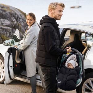 Voksi Move autokrēsliņa siltais guļammaiss mazuļiem krāsa Black Solid