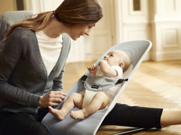 Autokreslini.lv | Babysitter Balance Soft šūpuļkrēsls mazuļiem krāsa Silver/White, MESH bilde #21
