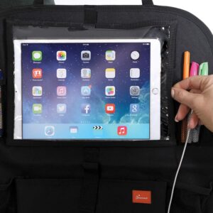 NordBaby Car Backseat Organiser automašīnas krēslu aizsargs- mantu organaizers ar kabatu planšetei