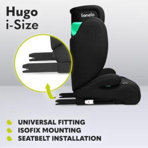 Lionelo Hugo I-Size autokrēsliņš bērniem 100-150cm krāsa Black Carbon
