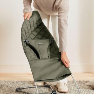 BabyBjorn BLISS šūpuļkrēsls mazuļiem 0-13kg krāsa DARK GREEN, WOVEN, Classic Quilt