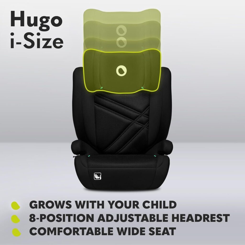 Lionelo Hugo I-Size autokrēsliņš bērniem 100-150cm krāsa Black Carbon