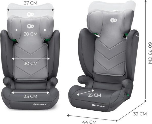 Autokreslini.lv | I-Spark autokrēsliņš bērniem 100-150cm krāsa Grey bilde #19