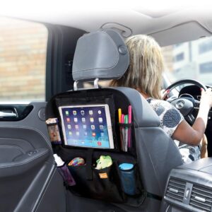 NordBaby Car Backseat Organiser automašīnas krēslu aizsargs- mantu organaizers ar kabatu planšetei