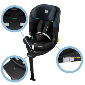 Maxi Cosi Emerald 360 S autokrēsliņš bērniem 40-150cm krāsa Tonal Black