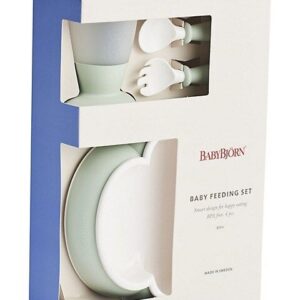 BabyBjorn Feeding Set (šķīvis, karote, dakša un krūzīte) komplkets