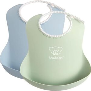 BabyBjorn Soft Bib 2gb. priekšautiņš krāsa POWDER GREEN/POWDER BLUE