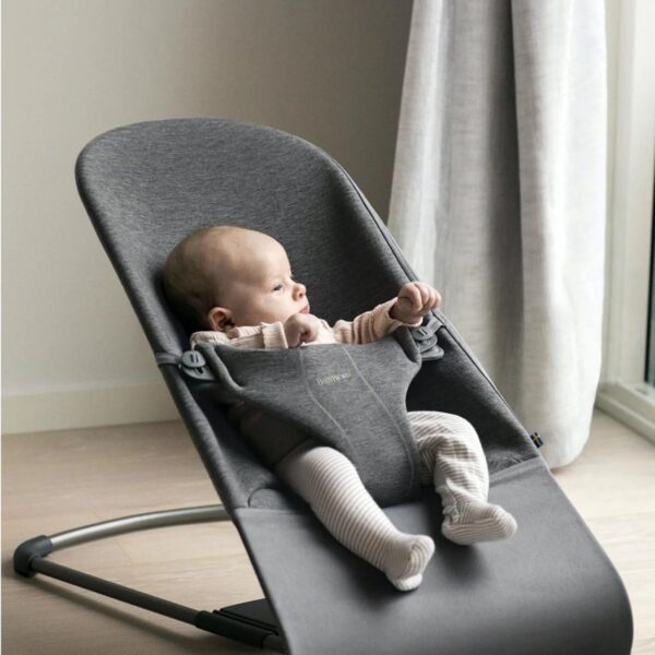 Autokreslini.lv | Balance Bliss mazuļu šūpuļkrēsls krāsa Charcoal Grey, 3D Jersey bilde #3