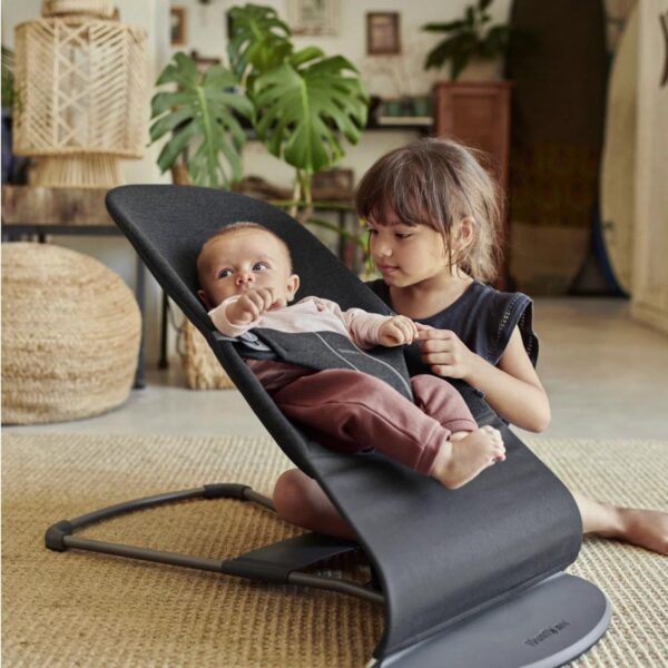 Autokreslini.lv | Balance Bliss mazuļu šūpuļkrēsls krāsa Charcoal Grey, 3D Jersey bilde #15