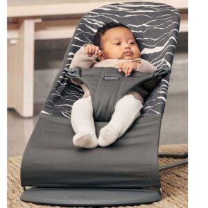 BabyBjorn BLISS šūpuļkrēsls mazuļiem 0-13kg krāsa LANDSCAPE ANTHRACITE, COTTON