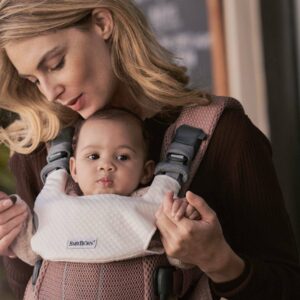 BabyBjorn Harmony ergosoma mazuļiem 0-3gadiem krāsa Dusty Pink 3D MESH