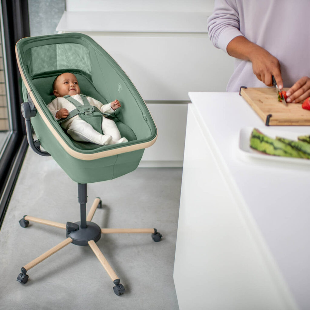 Maxi Cosi ALBA All in1 gultiņa un barošanas krēsls krāsa BEYOND