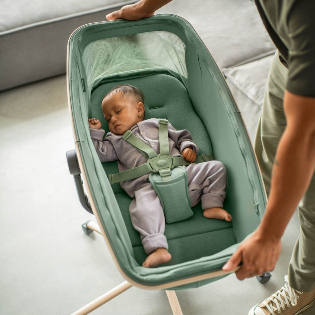 Maxi Cosi ALBA All in1 gultiņa un barošanas krēsls krāsa BEYOND